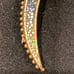 Victorian Micro Mosaic Crescent Moon Brooch