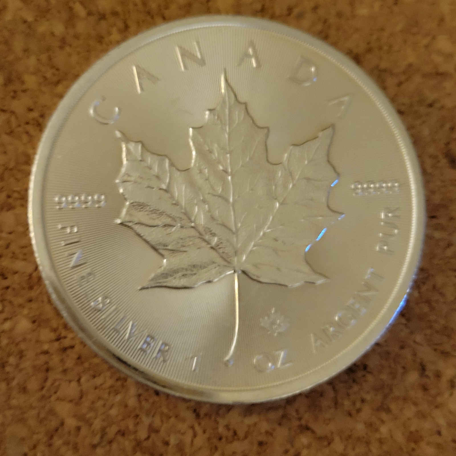 New 2019 5 dollar Canadian silver coin