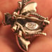 Joan Rivers Pink & Green AB Rhinestone Bee Brooch