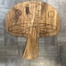 Wooden mushroom cutting board