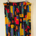 Vintage 39” L rayon Harem Pants jogger abstract black red ADI Sportswear casual
