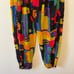 Vintage 39” L rayon Harem Pants jogger abstract black red ADI Sportswear casual