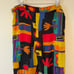 Vintage 39” L rayon Harem Pants jogger abstract black red ADI Sportswear casual