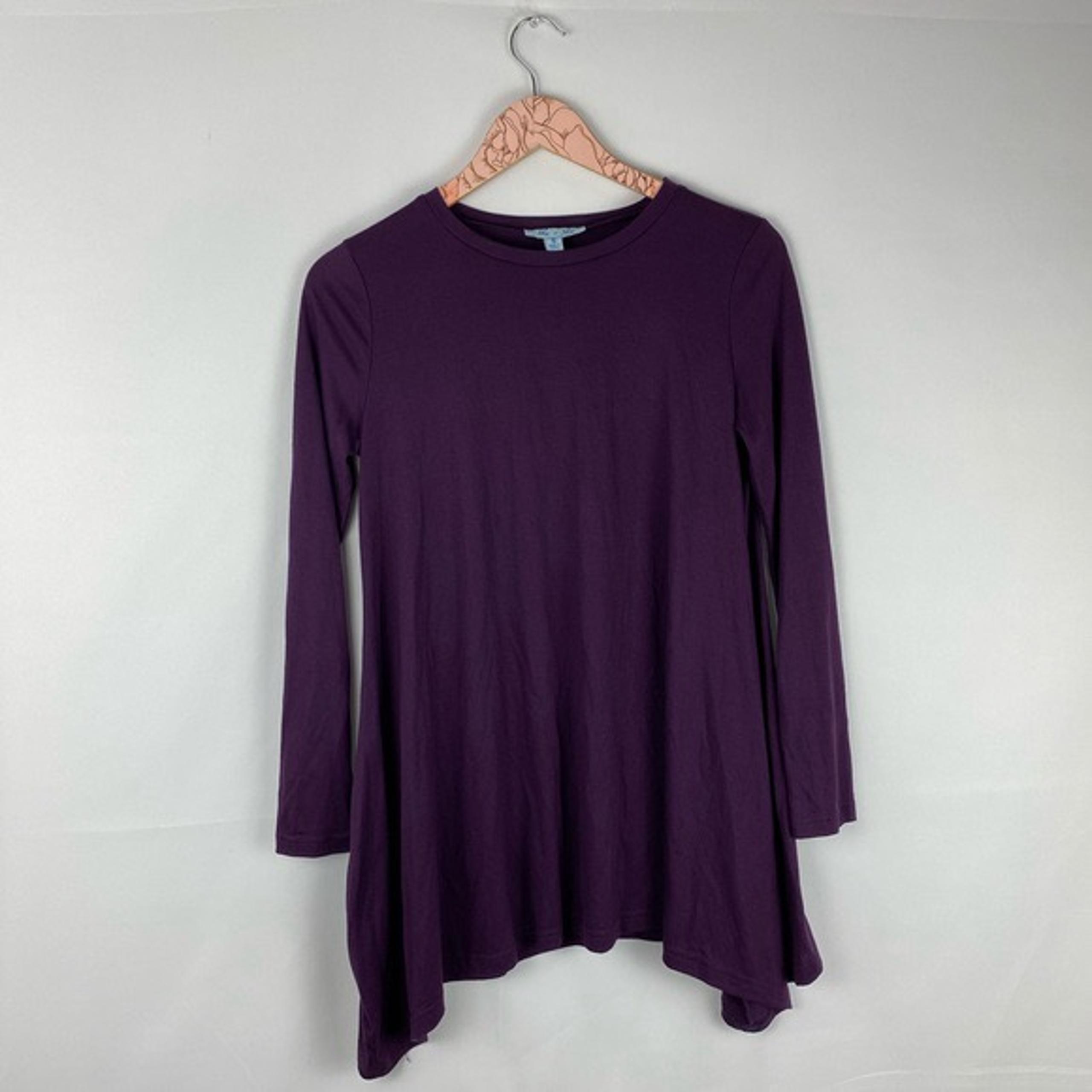 She + Sky Purple Long Sleeve Tunic Top