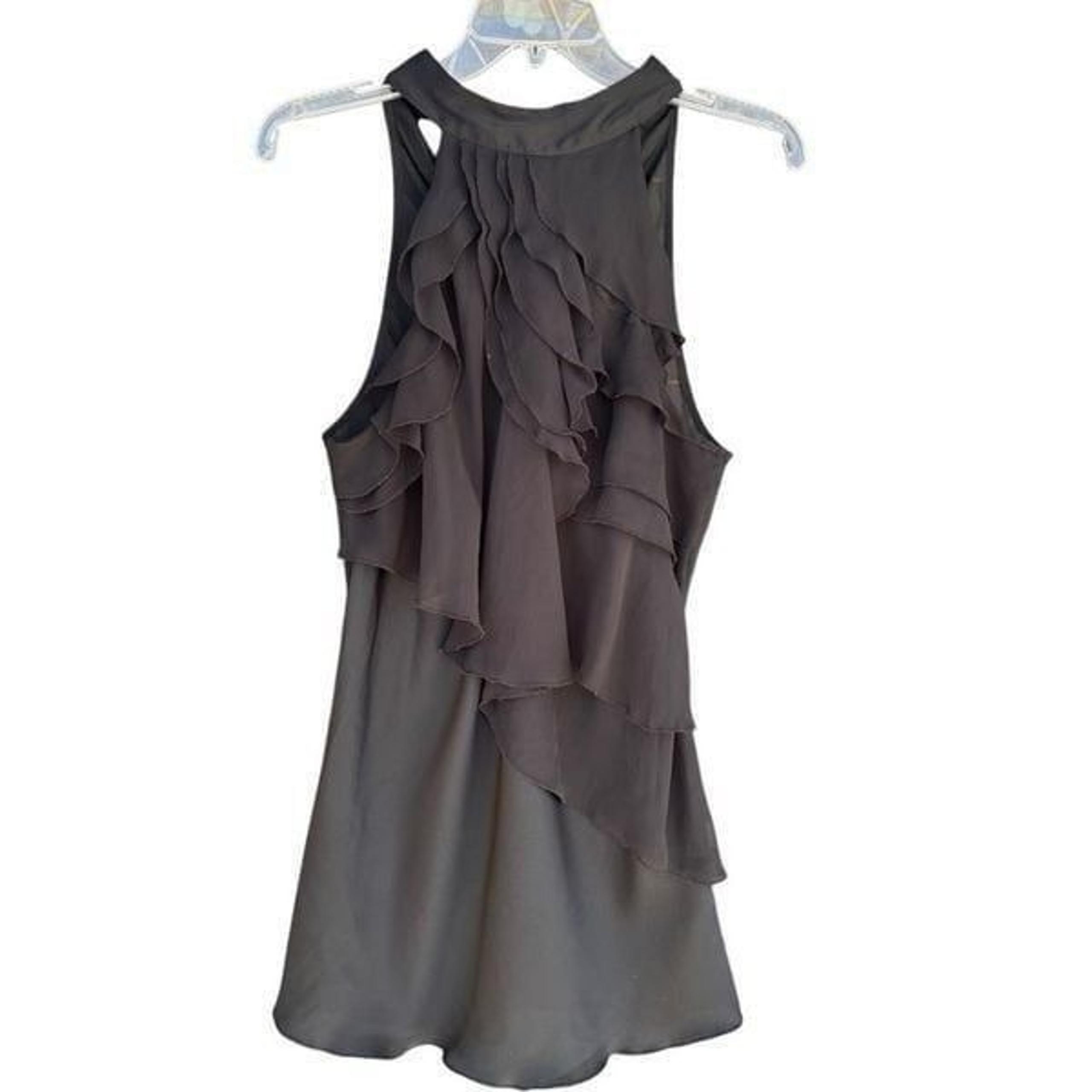 Y2K Express Black Layered Halter Tied Neck Dressy Tank Top Sheer Women’s Medium