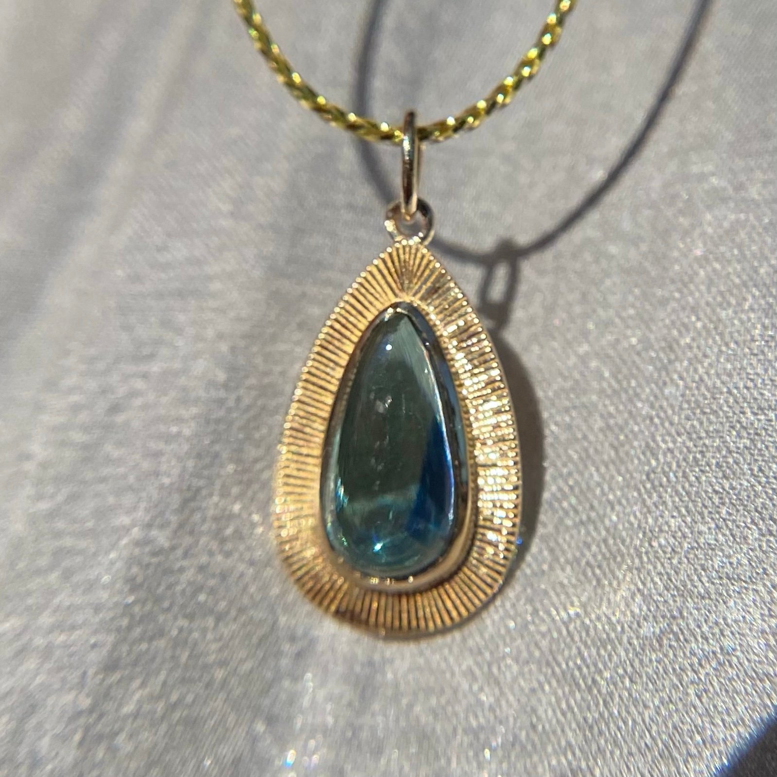 Eternal Sunshine—1.82CT Natural Sapphire 14K Solid Gold Pendant