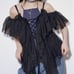 Off-shoulder Frill Tulle Camisole