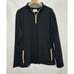 CHUBBIES Obsidian Black Yellow Quarter Zip Pullover Movementum Men's LARGE *NEW*