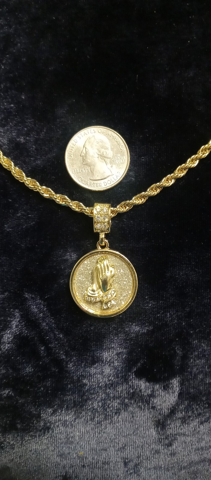 Men's fashion prayer necklace