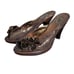 Salpy Vintage Floral Damask Wooden Heel