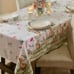Nicole Miller Easter Rabbit Bunny Eggs Floral fabric Tablecloth