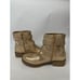 NWOB Dolce Vita Gold Glitter Strap Ankle Boots with Buckle - Size 3, Lug Sole