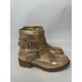 NWOB Dolce Vita Gold Glitter Strap Ankle Boots with Buckle - Size 3, Lug Sole