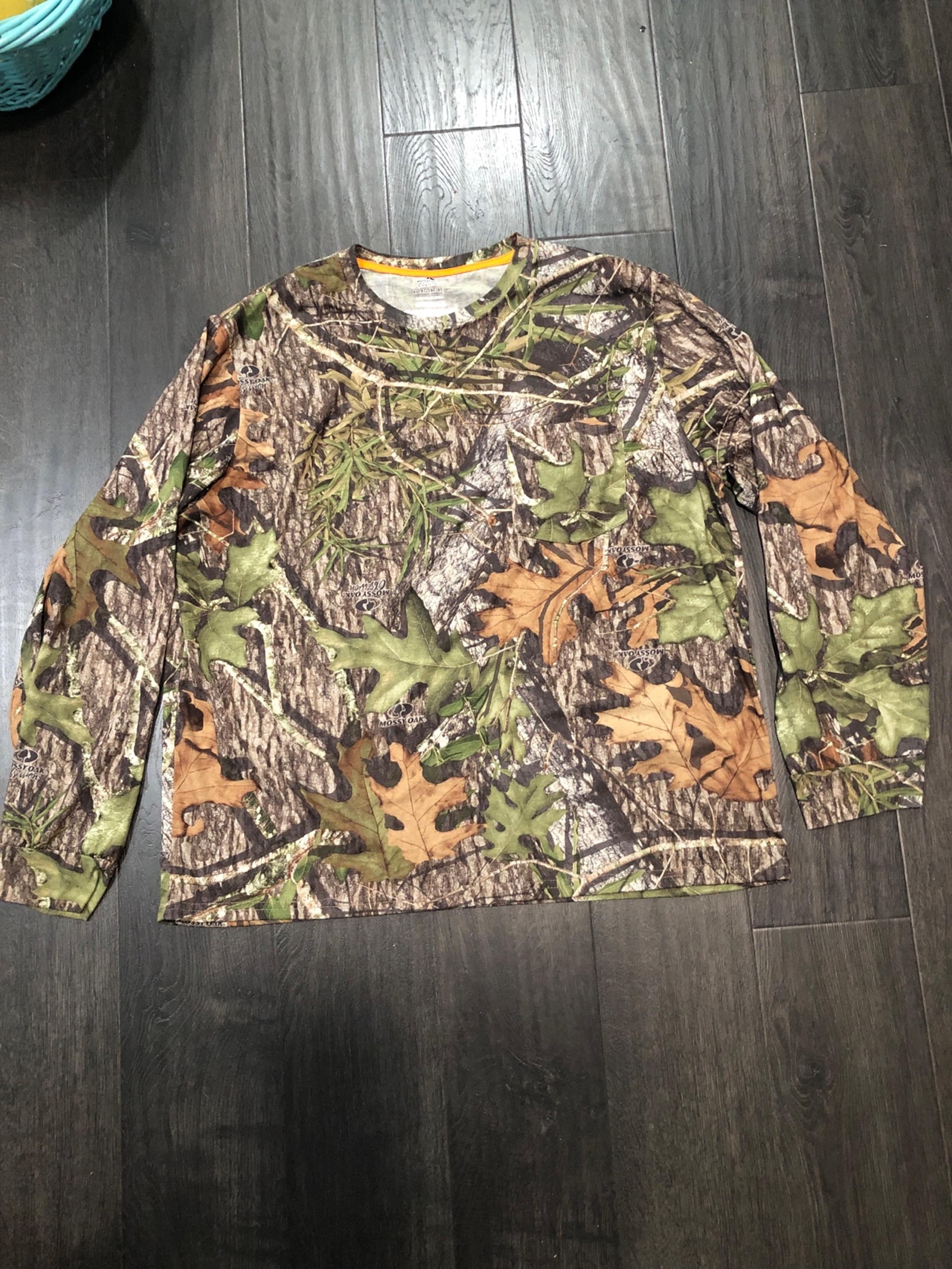 Men’s Mossy Oak Camouflage Long Sleeve T-Shirt Size XL