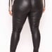 Second skin, fake leather pants-black