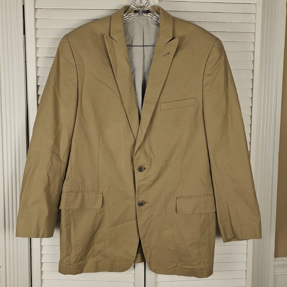 John Varvatos USA Mens Tan Blazer Sport Coat 42 Regular