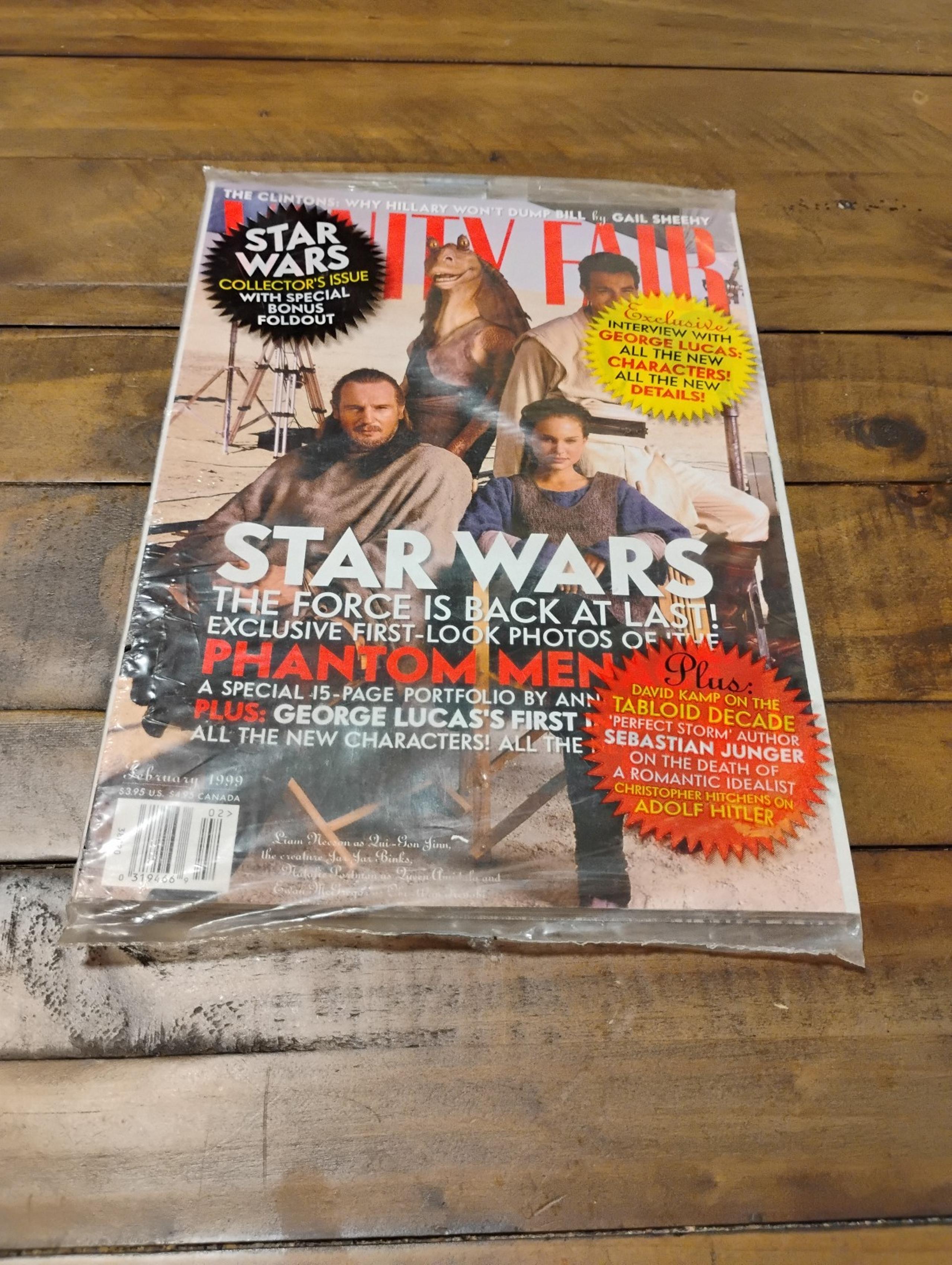 VANITY FAIR Magazine February 1999 Star Wars The Force Is Back - New Sealed!