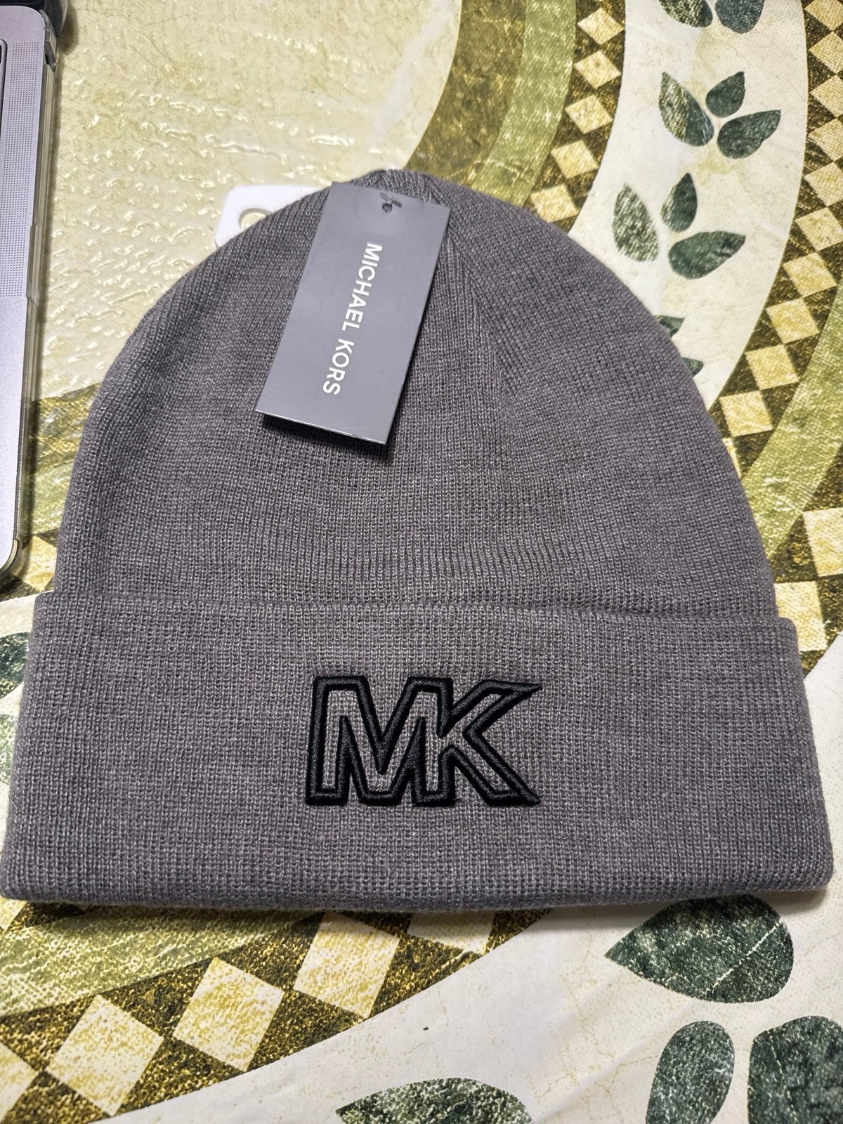 Michael Kors Grey LOGO Beanie. NEW