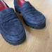 Women's Pas De Rouge Size 38.5 Navy Blue Platform Loafer Shoes