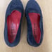 Women's Pas De Rouge Size 38.5 Navy Blue Platform Loafer Shoes