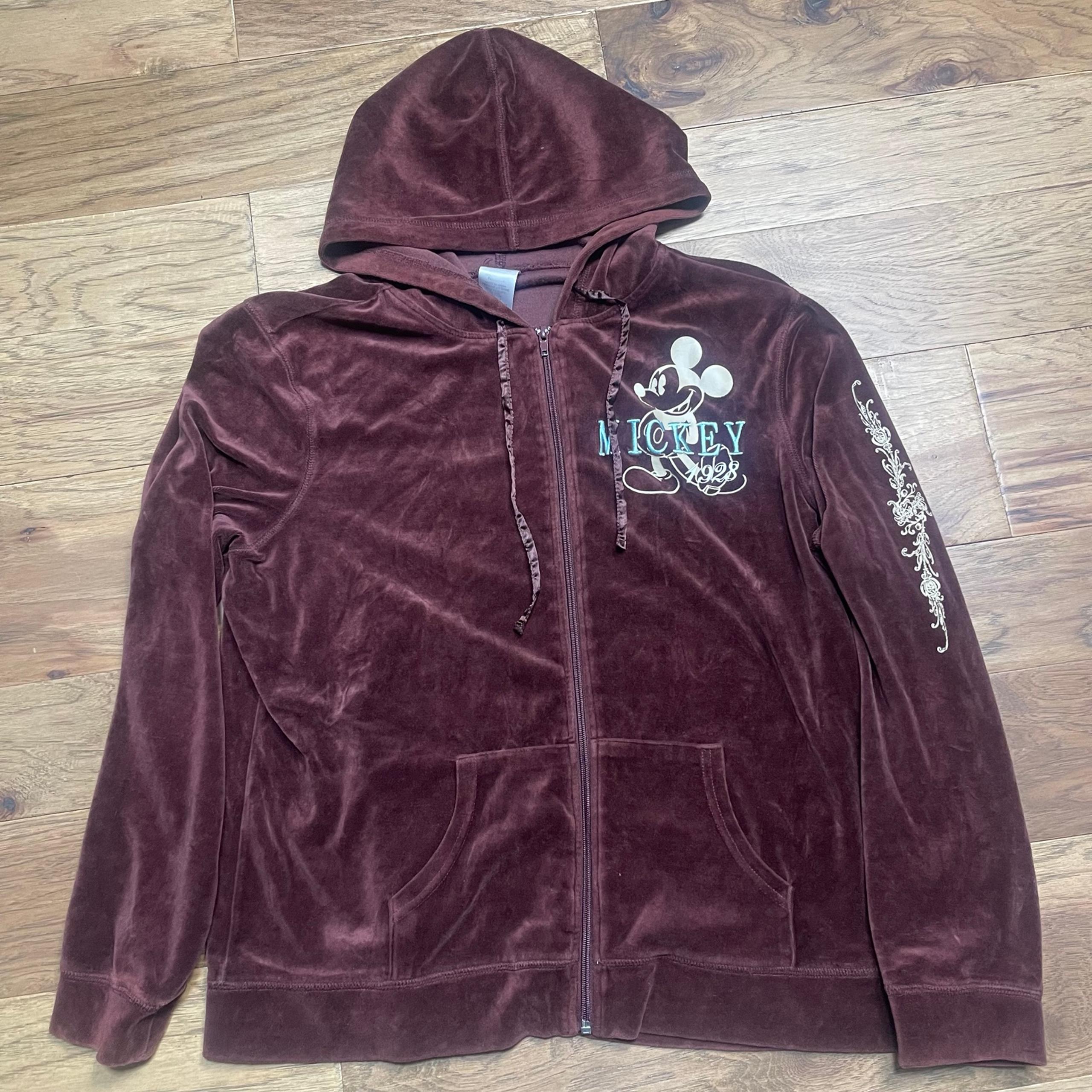 Y2K Mickey Mouse Velour Hoodie