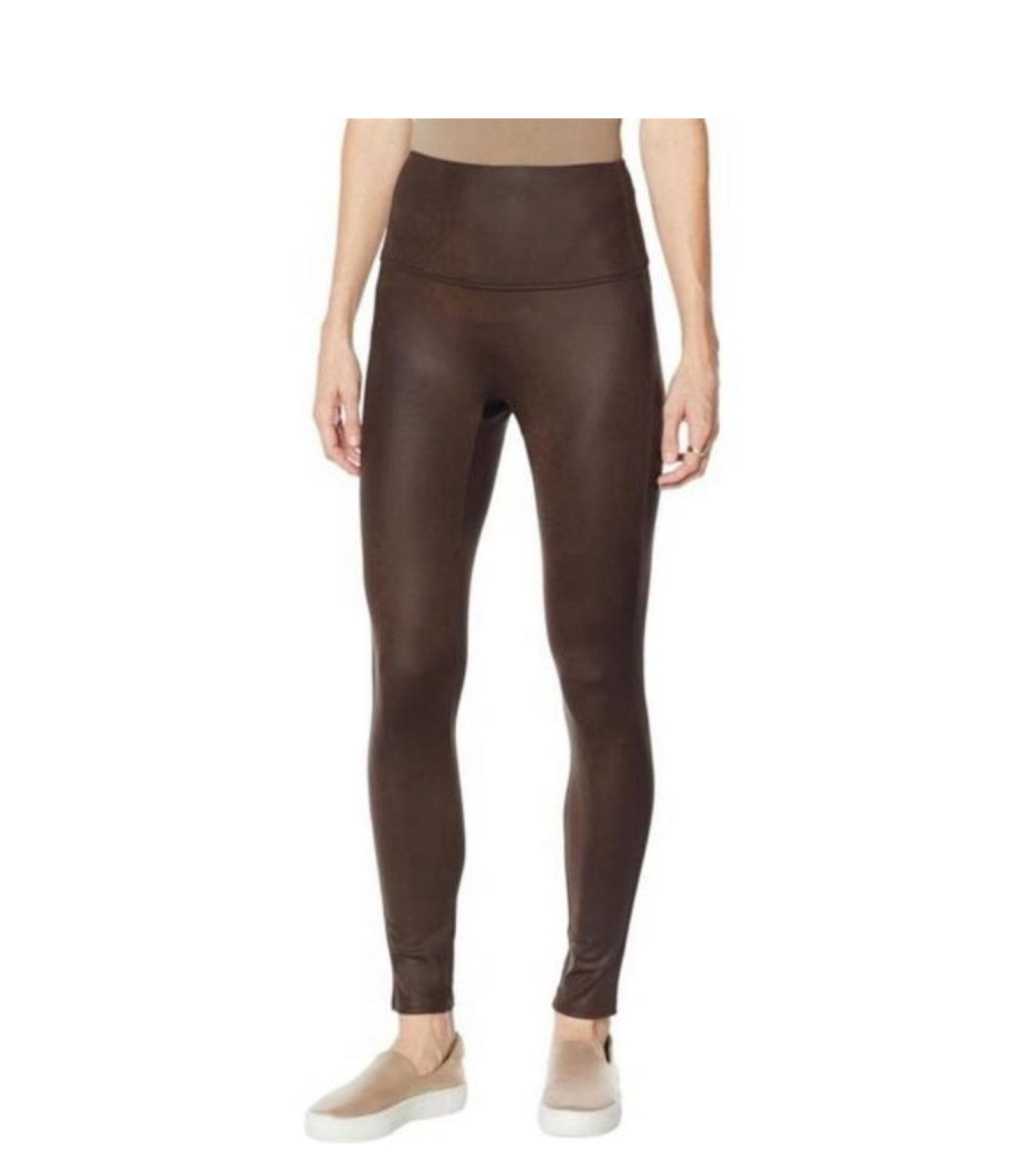NEW! DG2 Diane Gilman Slim & Sleek Solid Leggings, Espresso Brown - 5X TALL