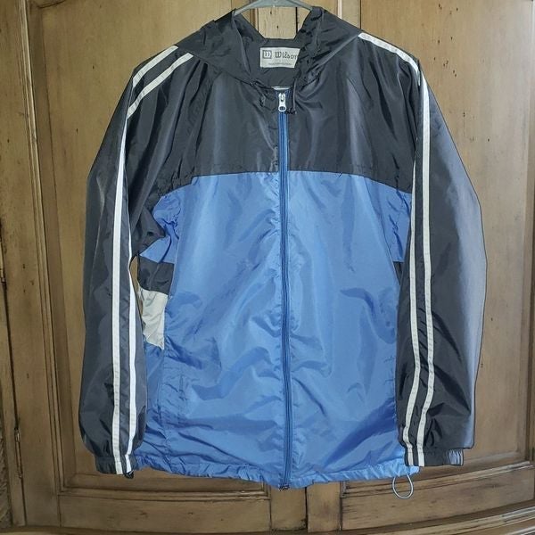 Wilson Windbreaker Zip Up raincoat Jacket