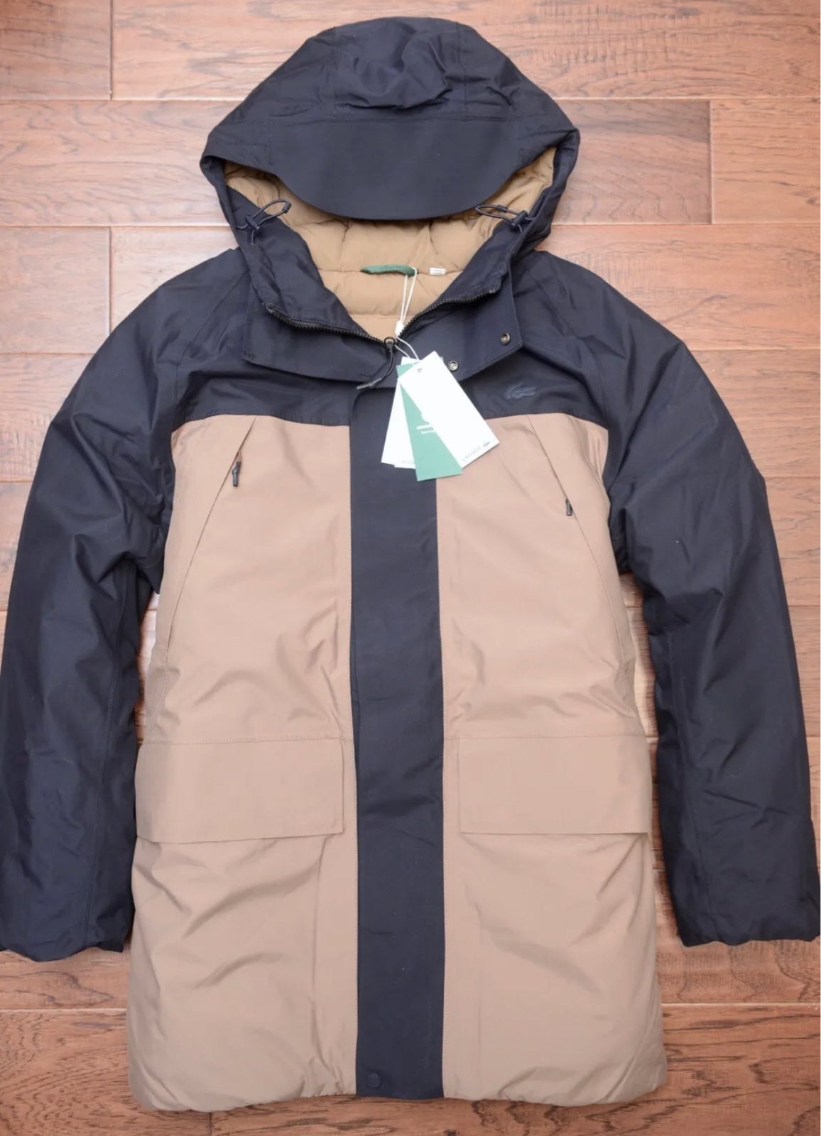 Lacoste 498 Men's Water-Repellent Down Winter Quilted Puffer Parka M/L EU 52