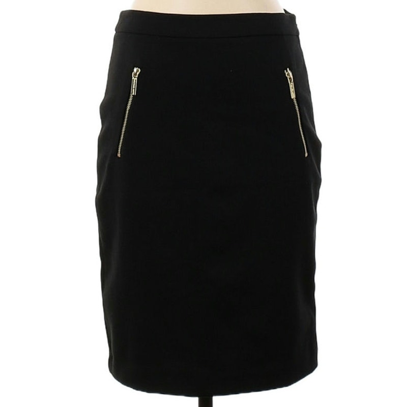 Michael Kors Black Zipper Pocket Skirt