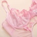 S∙Women's Sexy Lingerie Lace Babydoll Bra Thong Set Sleepwear Nightwear