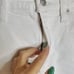 Madewell High-Rise Denim Shorts in Tile White sz 32