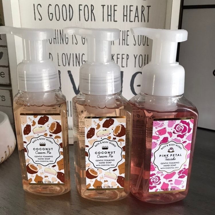 Bath and Body Works Coconut cream pie Hand soap, Pink Petal Teacake Hand soap