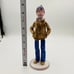 Vintage ULI's Ceramics WIlliamsburg Va Boy Figurine Figurine Blue Hat Signed