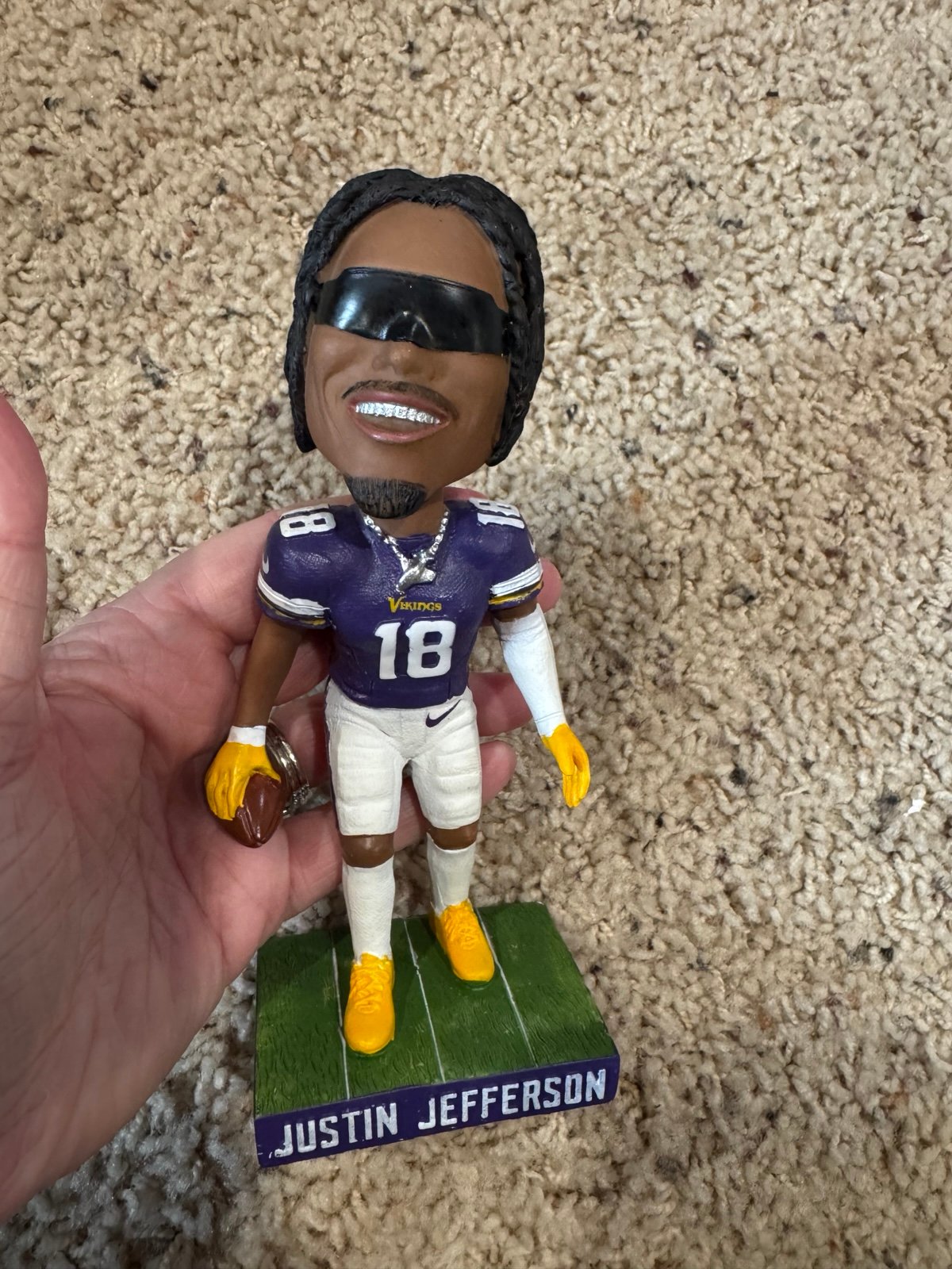 Justin Jefferson Bobblehead Minnesota Vikings NFL No box