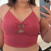 Pink tie-halter top