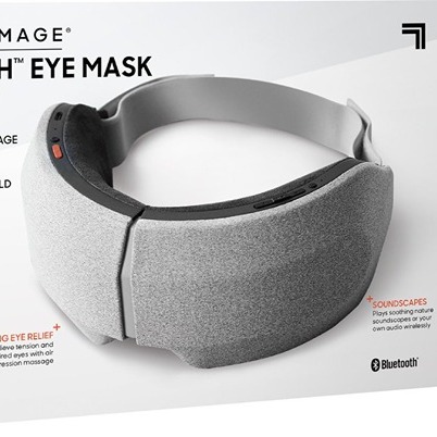 Sharper Image RealTouch Eye Mask Massager• Hot&Cold+Bluetooth - Gray