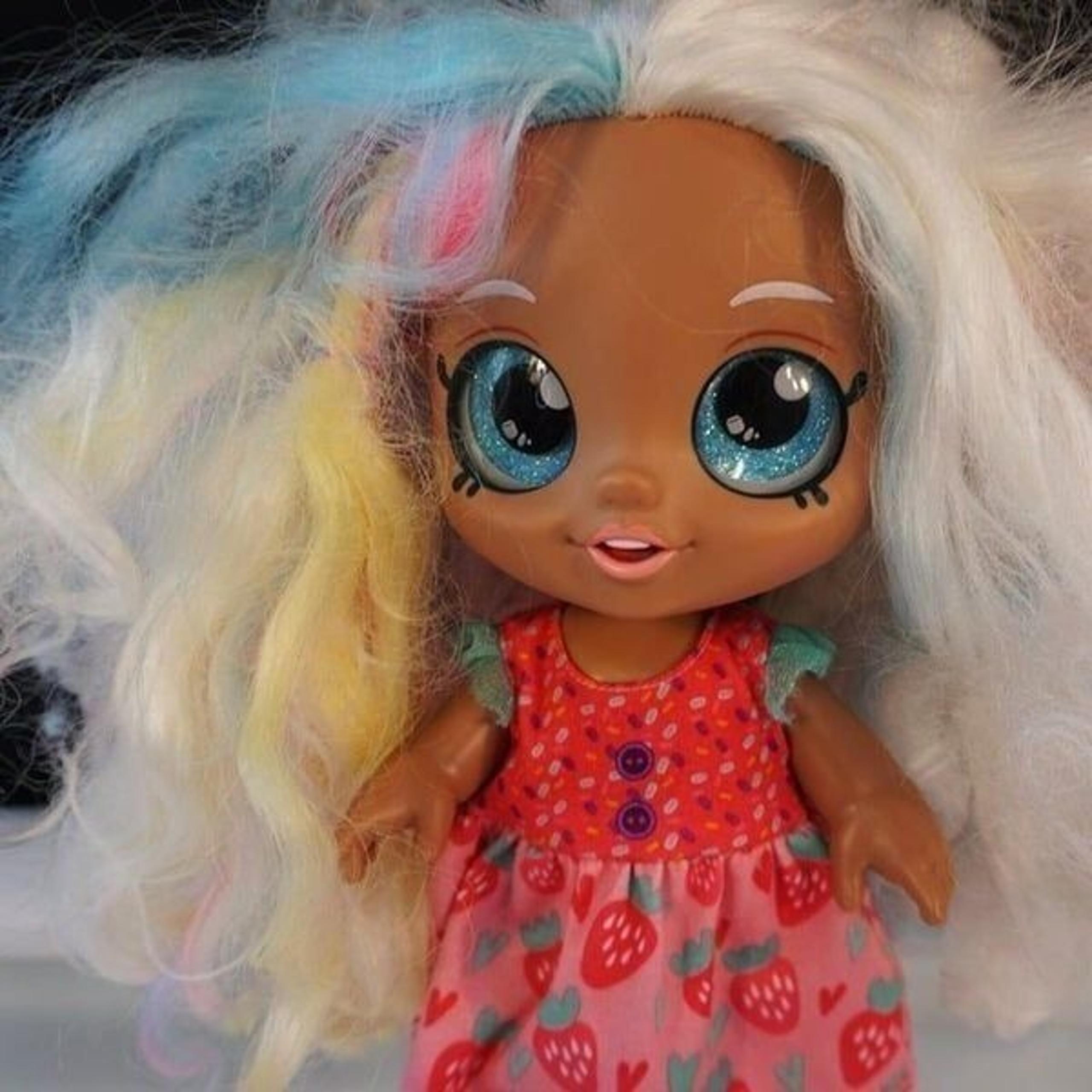 Kindi Kids Doll Rainbow Hair Strawberry Dress Moose Toys 10 inch