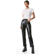 Alice + Olivia Amazing Boyfriend Vegan Leather Pant