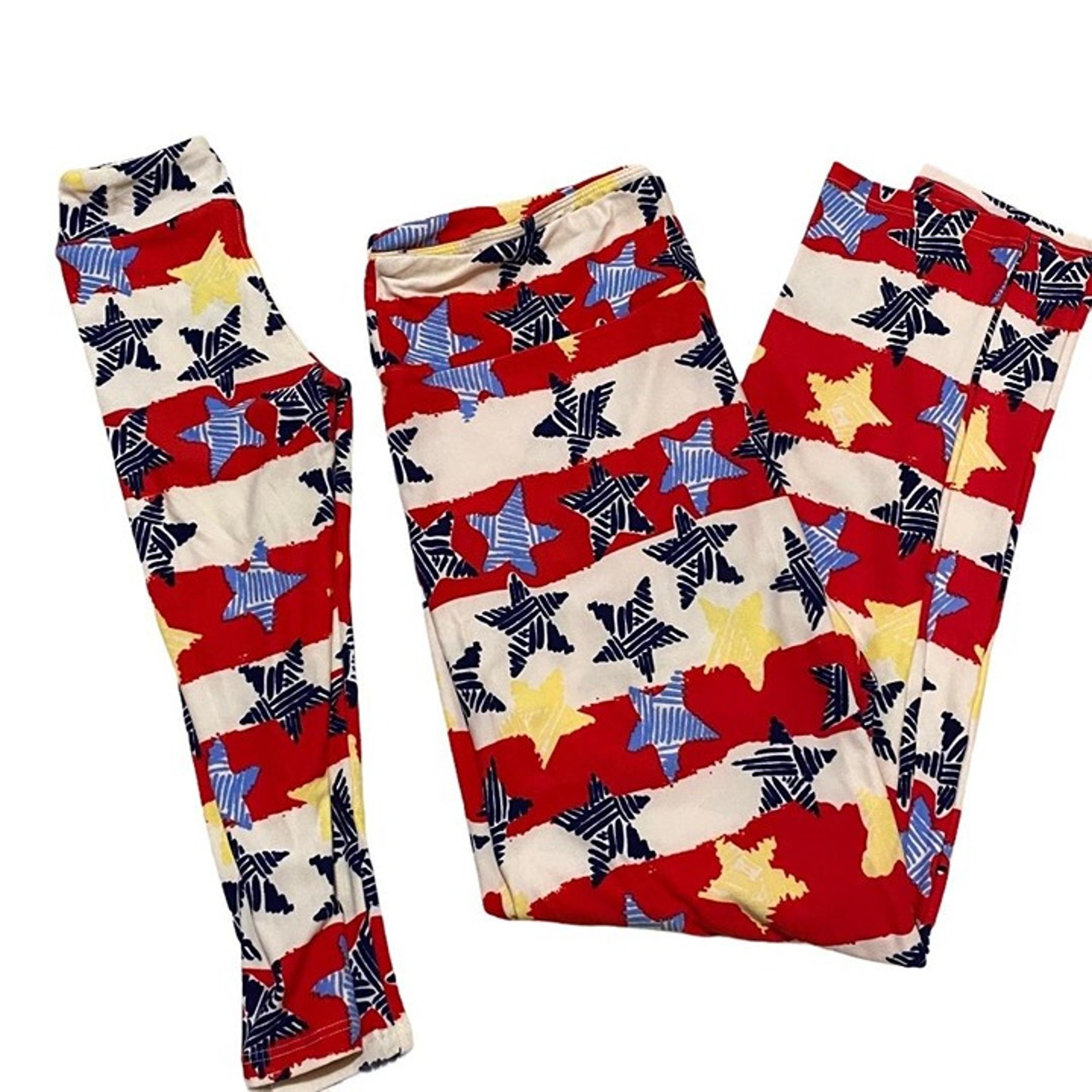 LuLaRoe Mother/Daughter Matching 4th of July Leggings T&C & S/M