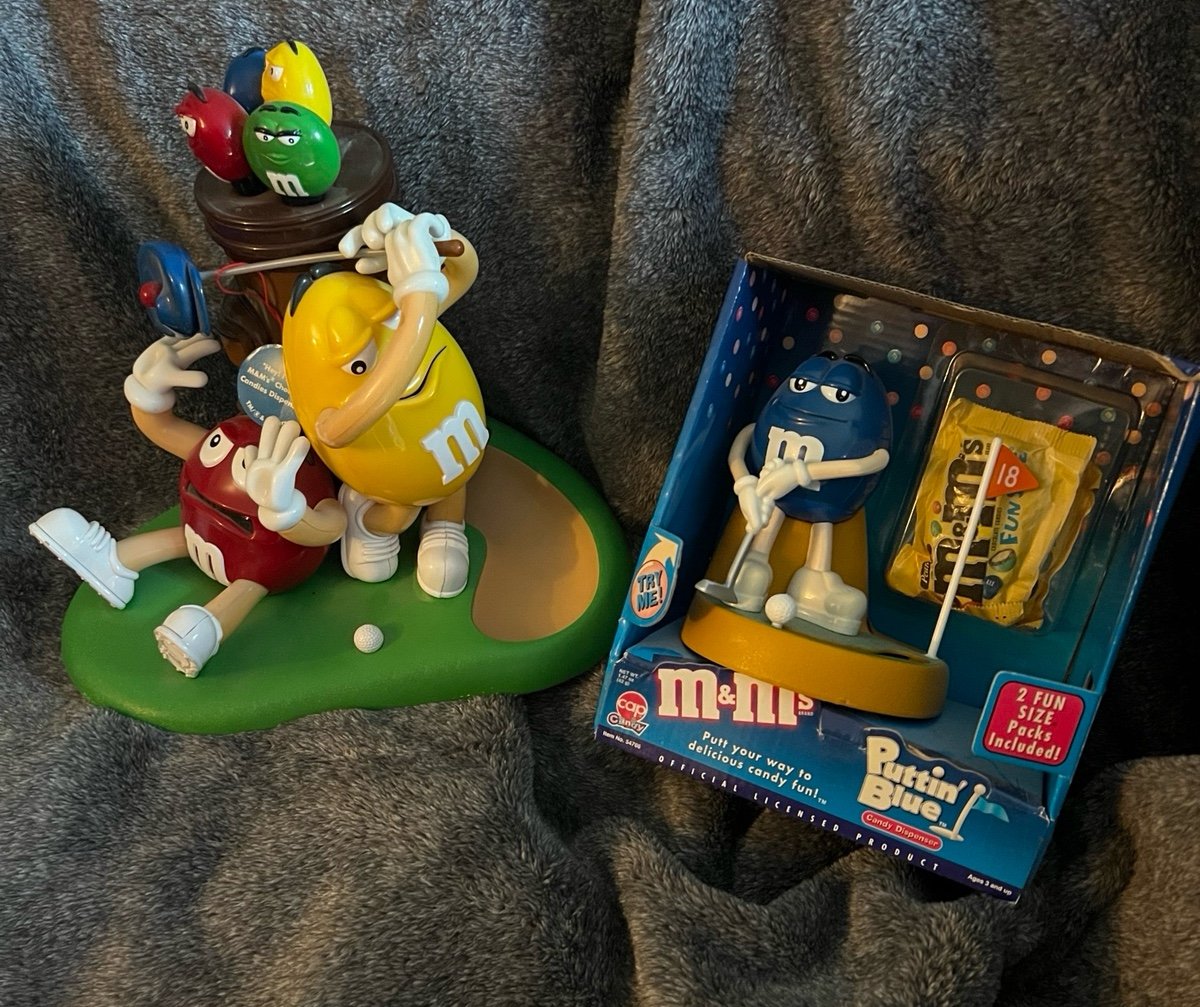 M&M's Mulligan-Ville Golf Collectible Candy Dispenser M&M's Puttin GOLF BLUE dis