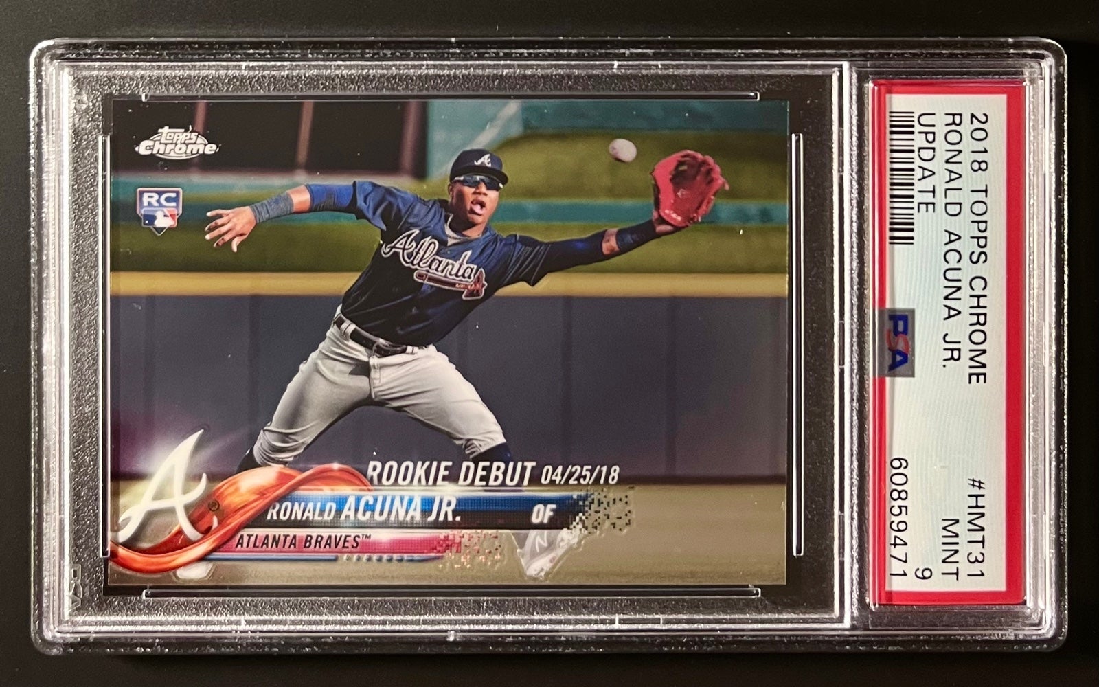 2018 Topps Chrome Update Ronald Acuña Jr. PSA 9