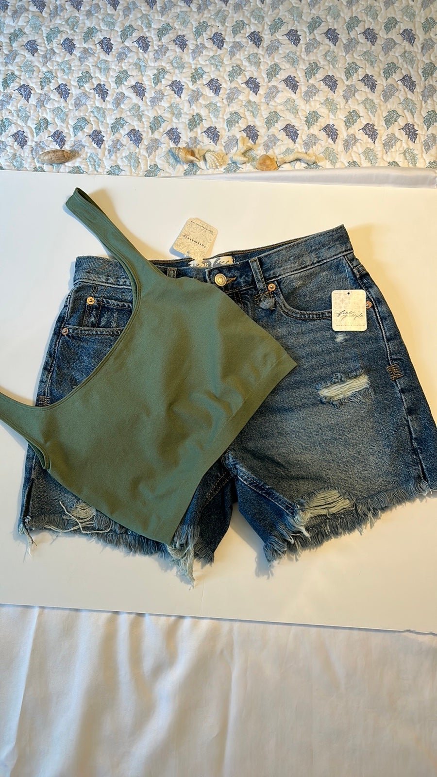 Free People Small / 26 2-piece Makai Shorts Shout and Twist and Cropped Cami NWT