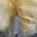 Mac Duggal Yellow One Shoulder Beaded Ruffled High Low Prom Pageant Formal Gown
