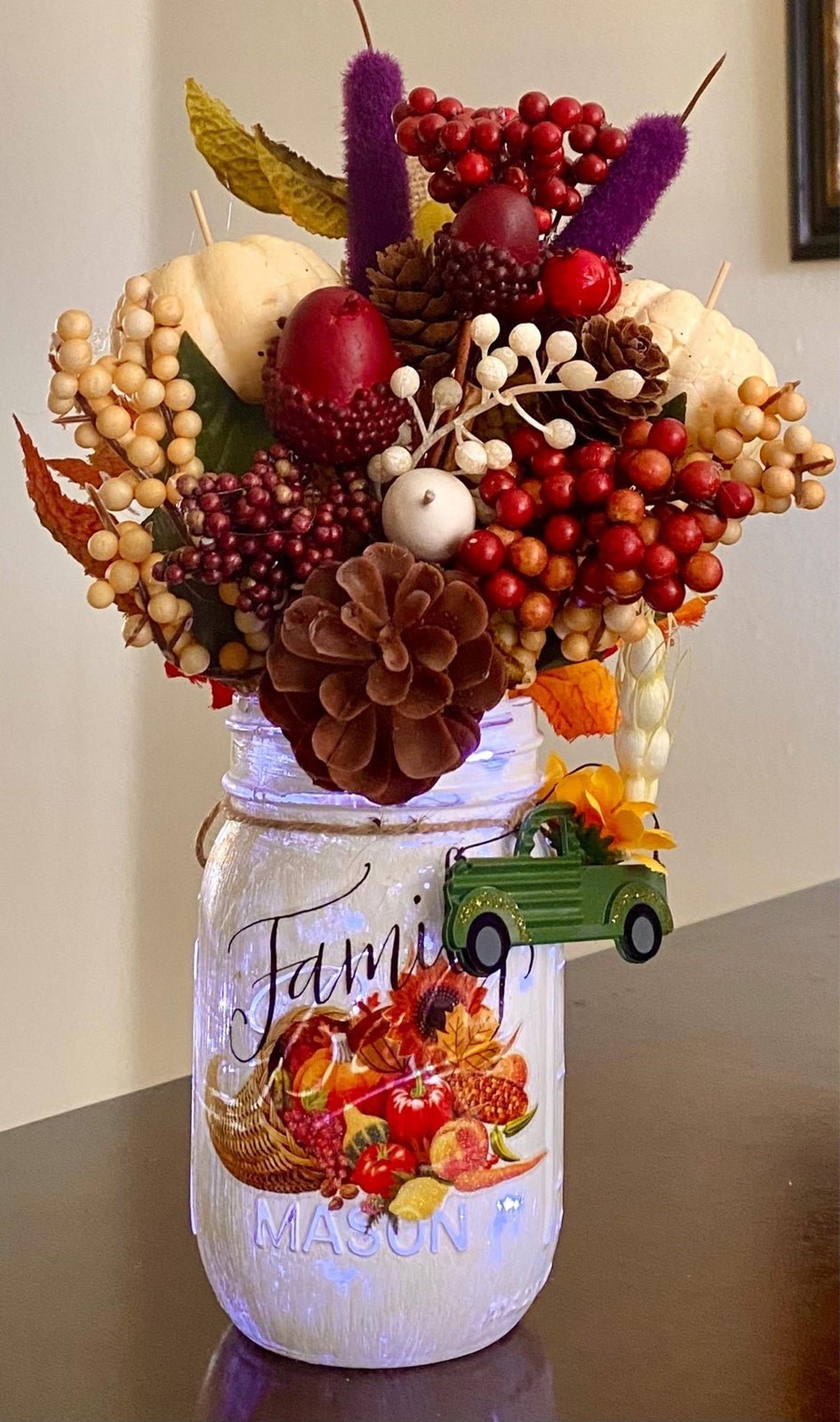 Festive Farmhouse Fairy Lights Thanksgiving Centerpiece ❤️❤️❤️