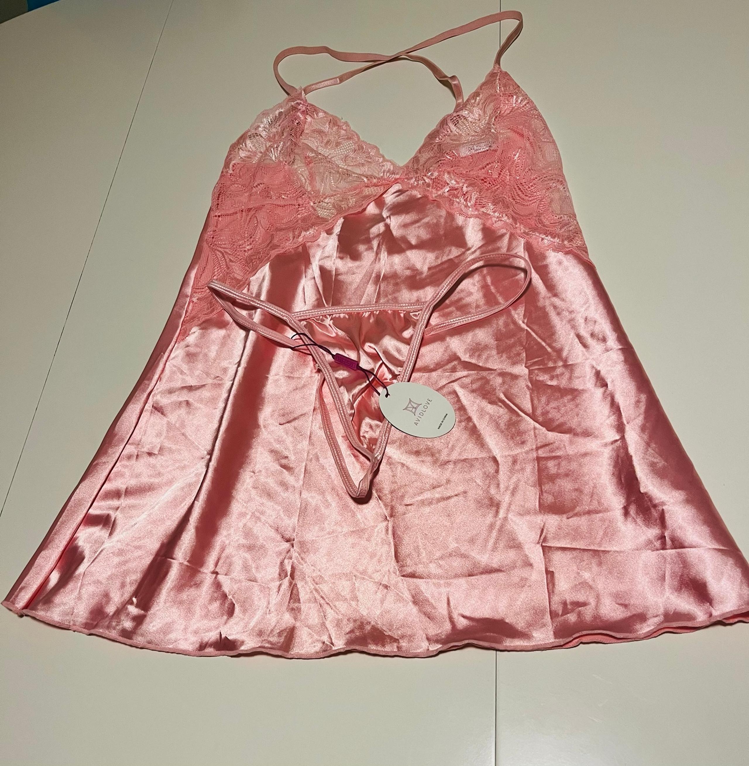 Avidlove Women Lingerie V Neck Nightwear Satin Sleepwear Lace Chemise Mini Teddy