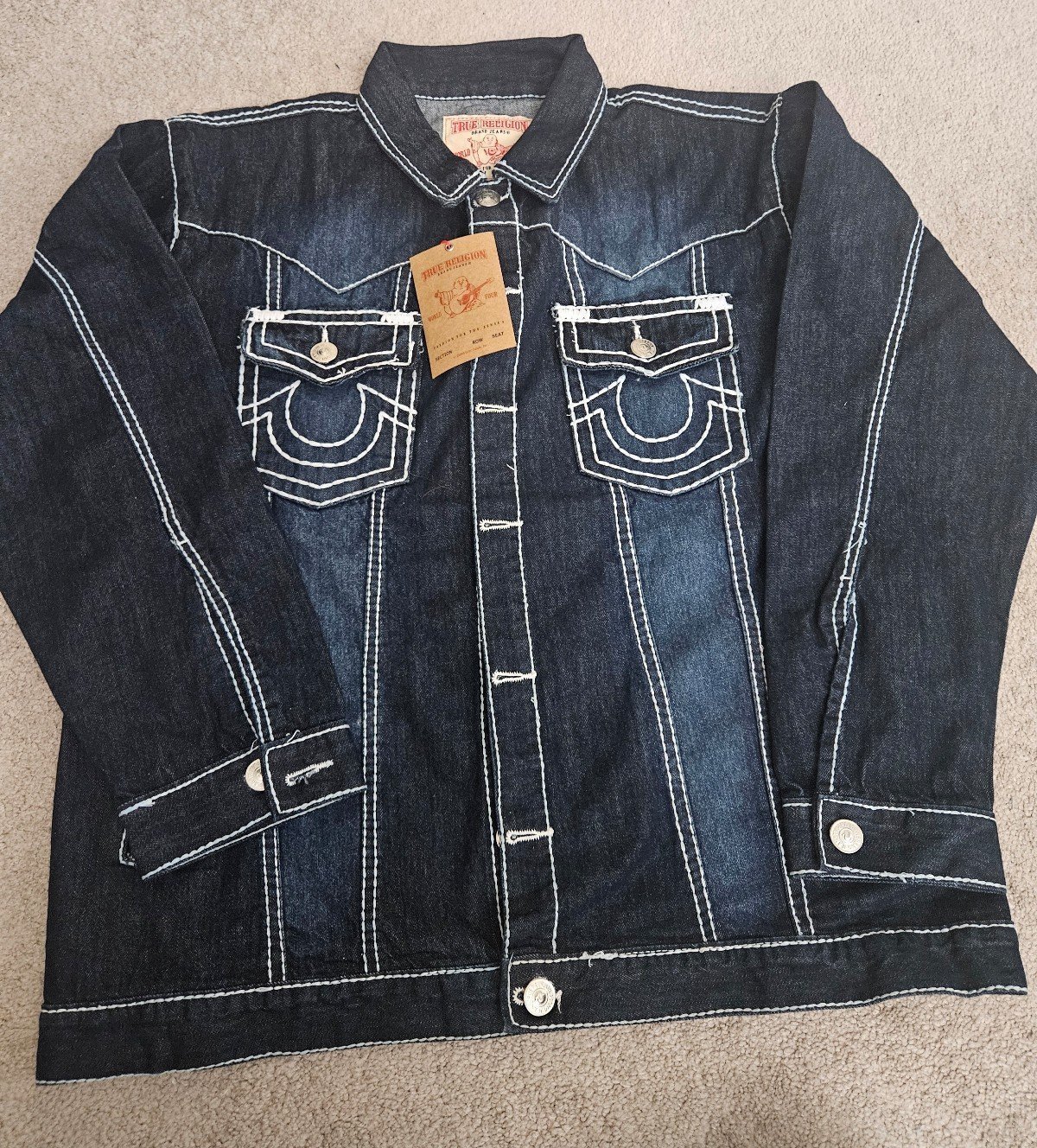 New Men's True Religion Denim Jacket Size L