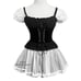 Gothic Grunge Babydoll Milkmaid Button Up Two Piece Camisole Set