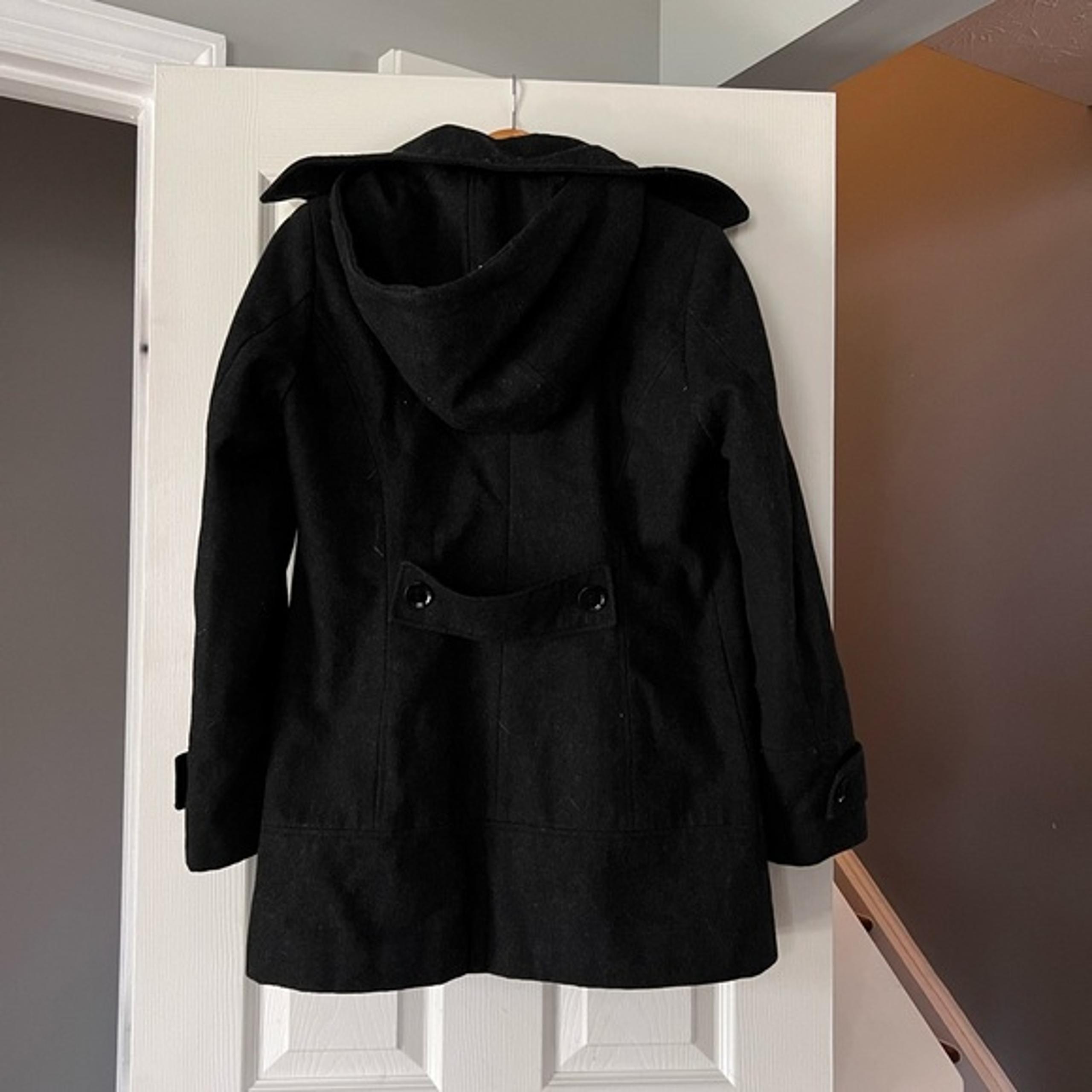 Calvin Klein Womens Dark Gray Pea Coat Size S
