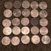 Lot of *TWENTY-FIVE* Mexican 1980's & 1990's One Peso Coins - AU-BU CONDITION!