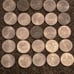Lot of *TWENTY-FIVE* Mexican 1980's & 1990's One Peso Coins - AU-BU CONDITION!